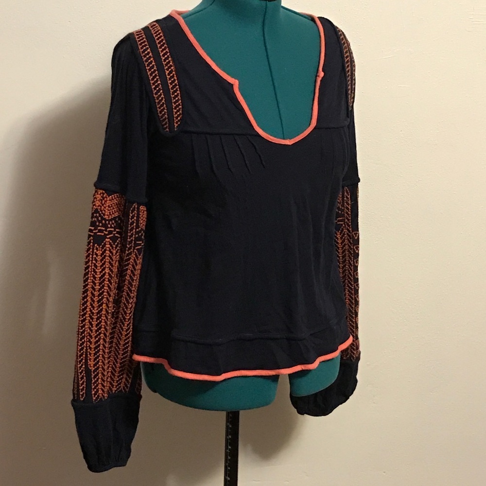 Oversized Long Sleeve Boho Top by Free People
